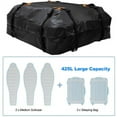 thumbnail image 5 of Bolsa de carga impermeable 600D para el techo del automóvil, bolsa de equipaje universal, bolsa de almacenamiento en forma de cubo para viajes y campamentos, color negro, 5 of 5