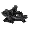 thumbnail image 3 of Medieval Fantasy Horned Black Soma Dragon At Repose Collectible Figurine 11"L, 3 of 9