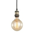 thumbnail image 2 of Woodbridge Lighting Fulton Metal Mini-Pendant w/ Vintage G125 Bulb in Bronze, 2 of 5