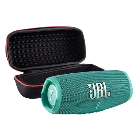 JBL Charge 5 Portable Bluetooth Speaker, IP67 Waterproof, 20 Hour Battery, Teal Bundle with Travel Case (International Model)