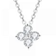 thumbnail image 1 of Necklace with four-leaf clover pendant lucky charm 925 silver Xmasstyle119, 1 of 3