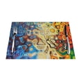 thumbnail image 1 of XMXT 1 Pcs Woven Placemats, Abstract Structure Pattern Stain Resistant Anti-Skid Placemat for Kitchen Table, 12 x 18 inches, 1 of 6