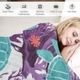 thumbnail image 3 of HENGT Sea Turtle Blanket Cozy Soft Throw Blanket for Couch Sofa Bedding Living Room, Warm Plush Flannel Blankets for Boys Girls Men Women, 3 of 6