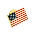 thumbnail image 2 of PinMart's Red, White, Blue Small Rectangle American Flag Lapel Pin with 50 Stars and 13 Stripes, 2 of 4