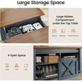 thumbnail image 6 of 31.5" Square Lift Top Coffee Table, Farmhouse Coffee Table with Ample Storage, Wood Center Table with Sliding Doors and Large Hidden Space for Living Room Home Office, Blue, 6 of 9