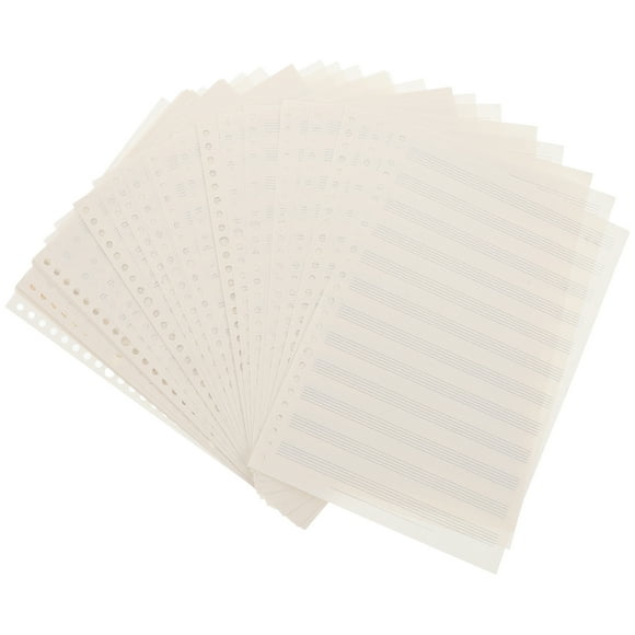 WORGEOUS Notebook de música para niños profesionales con líneas de personal estrechas Diseño de hoja suelta para un fácil reemplazo ideal para bandas de escuelas de música y práctica personal