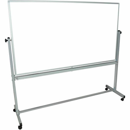 Best Rite Magnetic Whiteboard - Luxor Mobile Double Sided Magnetic Whiteboard, Board: 72