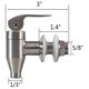 thumbnail image 2 of Dispensador de bebidas de agua de acero inoxidable, grifo de repuesto duradero, estilo pulsador, paquete de 2, 2 of 6