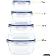 thumbnail image 3 of Superio Plastic Food Storage Containers with Lids, Airtight Meal Prep Containers, Square, 4-Pack, 3 of 9