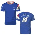 thumbnail image 3 of Traje de carreras de F1 2024 Nuevo equipo Alben Alpine Camiseta de cuello redondo de manga corta de verano Ropa deportiva informal para hombre, 3 of 4