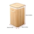 thumbnail image 2 of Cesto de Ropa Sucia Grande con Tapa, Plegable Cesta de Comestibles Cubo de Almacenamiento de Ropa Sucia para Habitación, Armario(1.7 Cuadrado de color original), 2 of 9