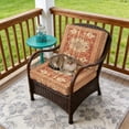 thumbnail image 4 of Outdoor Patio Cushion Covers 4 Pack Burnt Orange Bohemia Patio Chair Cushion Covers with Ties and Zipper Tribal Vintage Boho Waterproof Outdoor Seat Cushion Covers for Patio Furniture 24"x24", 4 of 8