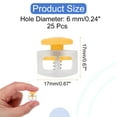 thumbnail image 2 of Uxcell 25 Pcs Bloqueo de Cuerda de Plástico de Primavera, Deslizadores de Doble Orificio Clip Final Detenedor Redondo, Transparente + Amarillo, 2 of 7