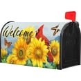 thumbnail image 3 of Spring/Summer Sunflower Cardinal Bird Mailbox Covers Magnetic Welcome Butterfly Floral Mailbox Cover Standard Size 18 X 21 Holiday Mailbox Wrap Post Letter Box Cover Decorative for Home Outdoor Garden, 3 of 6