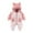 Pink2, variant on MeetoTime Baby Boys Girls Fleece Jumpsuits Hooded Long Sleeve Winter Thickened Infant Toddler Rompers Baby Outdoor Clothes