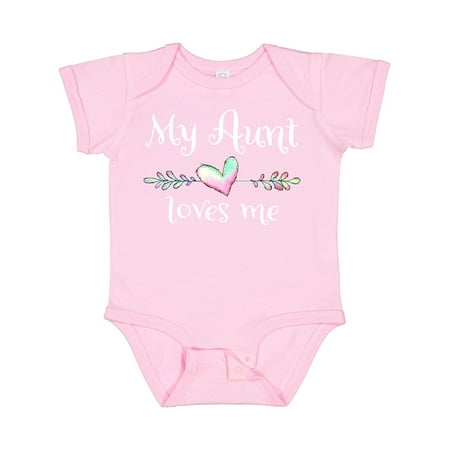 

Inktastic My Aunt Loves Me- Heart Gift Baby Boy or Baby Girl Bodysuit