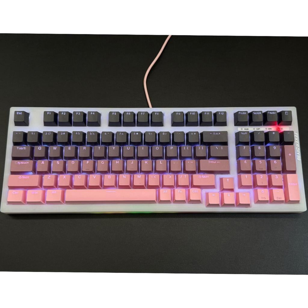 130PCS Colorful Keycaps Set for Mechanical Keyboards with OEM Height and Unique Look Color Keycaps Replacement