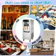 thumbnail image 6 of Commercial Ice Cream Maker, 3 Flavors, 20-28L/H Yield, LCD Panel, Auto Clean, 2200W Countertop Soft Serve Machine w/ 2x7L Hopper, Frozen Yogurt Maker for Restaurant Snack Bar, 6 of 6