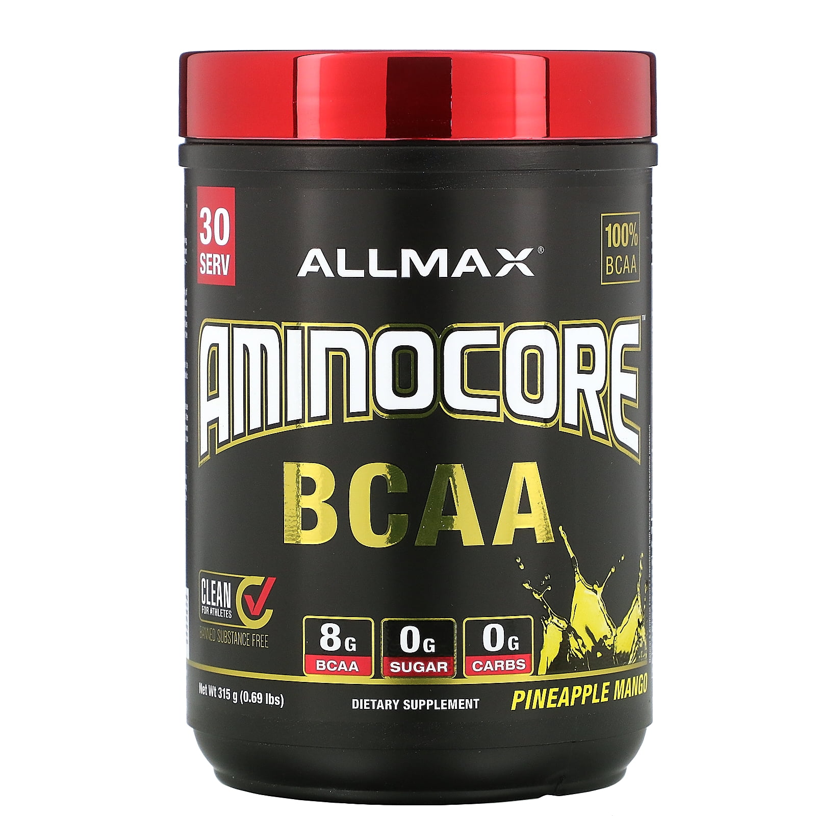 AMINOCORE BCAA, Pineapple Mango,  0.69 lbs (315 g), ALLMAX