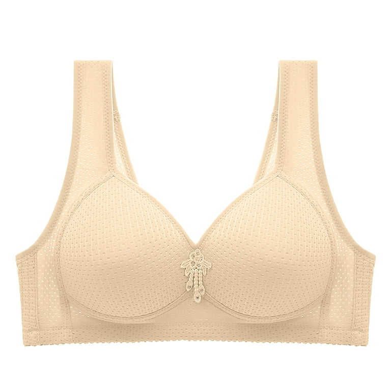 Aoochasliy Wireless Bras for Women Push Up Clearance Bra No Rims Lace  Comfortable Breathable Anti-exhaust Base Top Solid Underwire Bras 