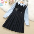 thumbnail image 1 of Uniforme Scolaire Vêtements pour Enfants pour Adolescentes Style Preppy Robes pour Filles Automne Chemise et Robe 2 Pcs Costumes pour Enfants 6 8 10 12 Ans, 1 of 7