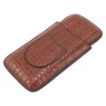 thumbnail image 4 of 3 Finger Cigar Case Artificial Leather Soft Anti Fade Breathable Travel Cigar Humidor with Pocket, 4 of 6