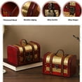 thumbnail image 4 of Fashionable European Handheld Sturdy Wood Suitcases Portable Storage Trunk Accessory for Trip and Home Organization, 4 of 18