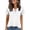White, variant on Short Sleeve Tops for Women Crossover Drawstring V Neck Summer Casual Loose Fitted Comfy T Shirts