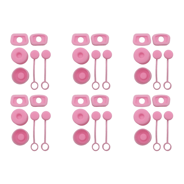 Tapón Antiderrames para Antifugas Silicona Color Rosa 6 Uds.