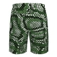 thumbnail image 6 of Kll Green Snakeskin Men'S Casual Summer Beach Shorts Hawaiian Shorts With Pockets-Small, 6 of 9