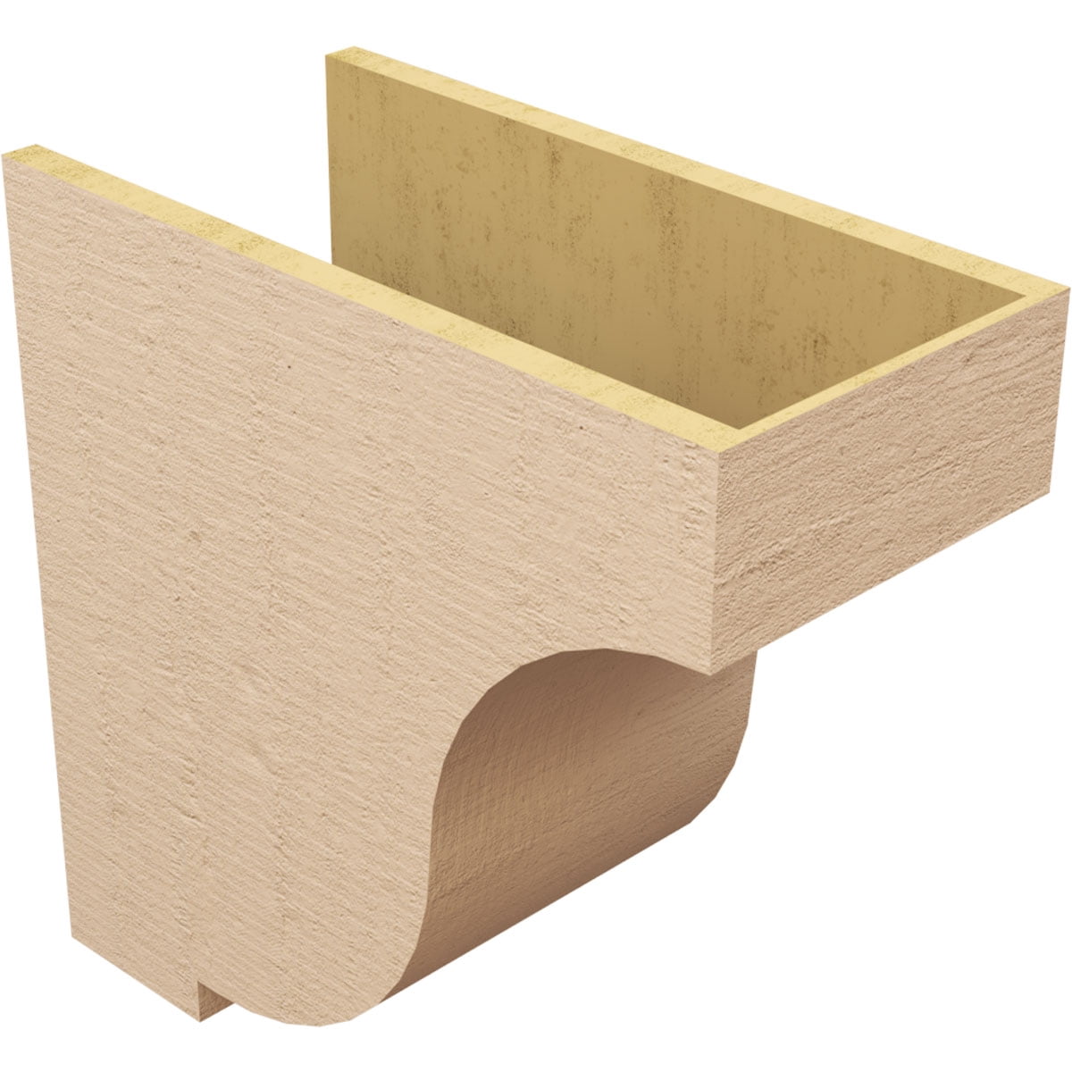 11"W x 22"D x 22"H Classic Van Buren Rough Cedar Woodgrain TimberThane Corbel, Primed Tan