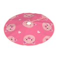 thumbnail image 2 of Bingfone Christmas Tree Skirt Mat Christmas Decoration Interior 48"-Cartoon Pigs And Hearts, 2 of 8