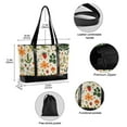 thumbnail image 2 of FORMRS Canvas Laptop Tote Bag for Women with 15.6" Computer Compartments Shoulder Handbag, Leaves Pattern, 2 of 7