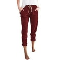 thumbnail image 3 of Gubotare Pants for Women Trendy Women's Harem Pants, Hippie Pants Boho Joggers Yoga Clothes with Pockets (Wine,M), 3 of 4