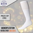 thumbnail image 3 of SOCKS’NBULK 26 Inch Wholesale Women's Tube Socks, Women's Cotton Referee Sport Socks Size 9-11, 3 of 7