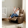 thumbnail image 4 of 22'' Oversized Massage Recliner Chair with Heat, 400 Lb Capacity PU Leather Lounge Chair, Cup Holders & Side Pockets, 4 of 8