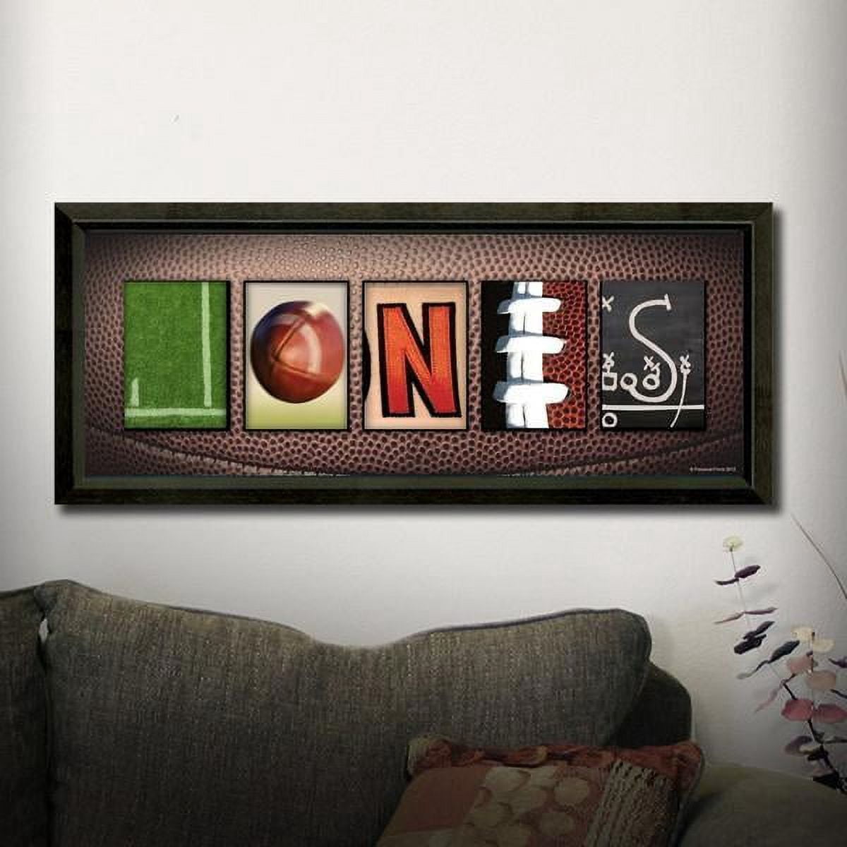 Personalized Football Wall Art, Live Previews, Choose Each Photo, Multiple Options
