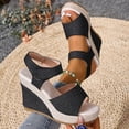 thumbnail image 4 of Bkhluea Women Wedge Heel Sandals Open Toe Ankle Strap Platform Shoes for Summer Party Wedding Beach Casual Daily Wear, 4 of 7