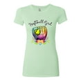 thumbnail image 2 of Wild Bobby, Colorful Softball Girl, Sports, Women Slim Fit Junior Tee, Mint, Small, 2 of 5