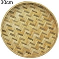 thumbnail image 2 of Visland Handmade Natural Bamboo Woven Basket,Bread Baskets for Serving, Fruit Baskets , Kitchen Organizer,Multi-purpose Storage Round Bamboo Wicker Basket, 2 of 2