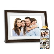 Digital Photo Frame: 10.1 inch Smart Digital Picture Frame 1080P IPS Touch Screen Adjustable Brightness Batch Deletion One Minute Setup Photo Frame WiFi with APP Remote Control (Black)