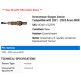 thumbnail image 2 of Downstream Oxygen Sensor - Compatible with 2001 - 2002 Acura MDX, 2 of 2