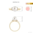 thumbnail image 5 of Angara South Sea Cultured Pearl Collar Ring with Diamonds in 14K Yellow Gold for Women | June Birthstone Jewelry for Her, 5 of 8