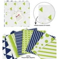 thumbnail image 3 of Soimoi Precut 10-inch Geometric Patterns Prints Cotton Fabric Bundle Quilting Squares Charm Pack DIY Patchwork Sewing Craft- Blue & Green, 3 of 7