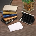 thumbnail image 6 of Uxcell RFID Credit Card Holder Metal Wallet Stainless Steel Business Card Holder for Women Men Brushed Silver, 6 of 6