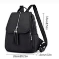 thumbnail image 2 of ZTTD Women's Backpacks Women's Fashion Leisure Travel Cutdoor Backpack Adjustable Shoulder Belt Tassels Zipper Backpack Women's Bag, 2 of 8