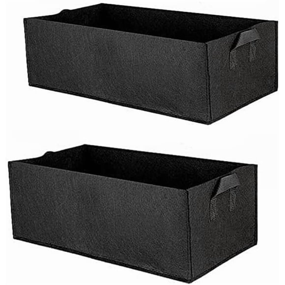 Rectangle Plant Grow Bags with Handles,Non-Woven Fabric Raised Garden Bed Long Breathable Planting Container Potato Tomato Planter Pots for Vegetables
