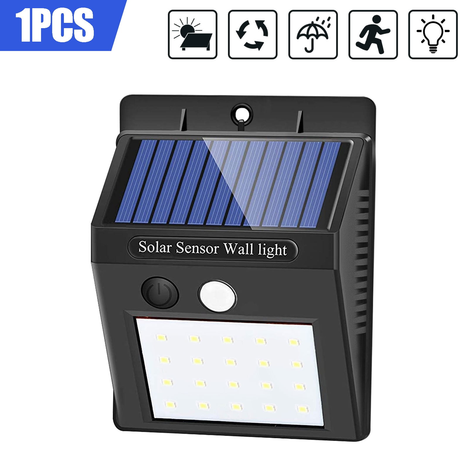 1-4PCS Solar Powered 288 LED PIR Motion Sensor Wall Light Garden Outdoor Lamps 
