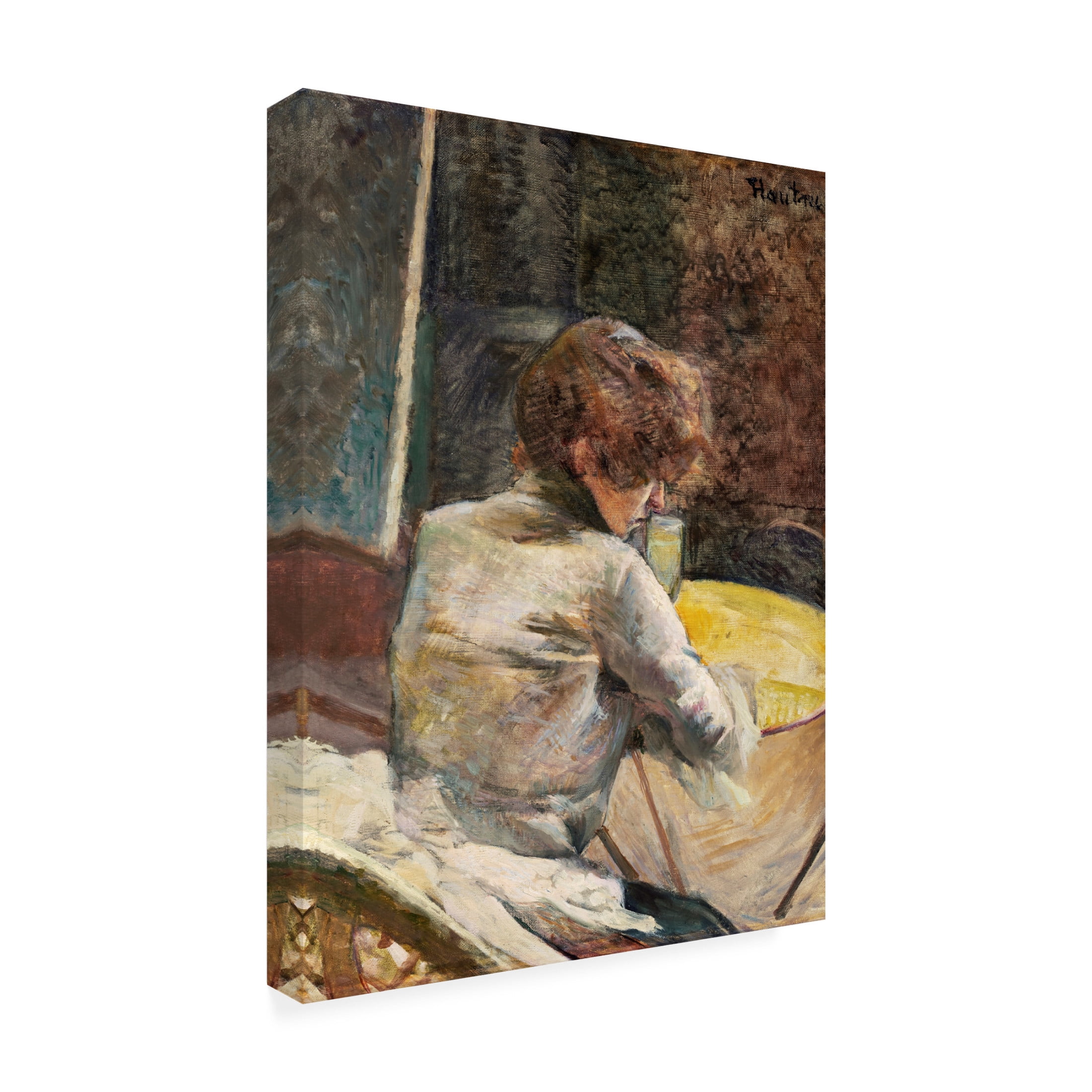 Trademark Fine Art Pictufy   Waiting ca.1887 Canvas Wall Art
