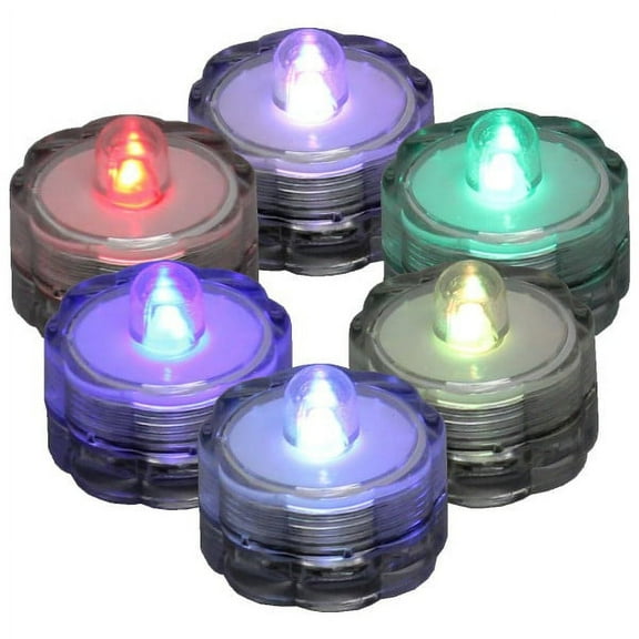 BlueDot Trading Submersible Tea Lights, Multicolor, 24-Pack